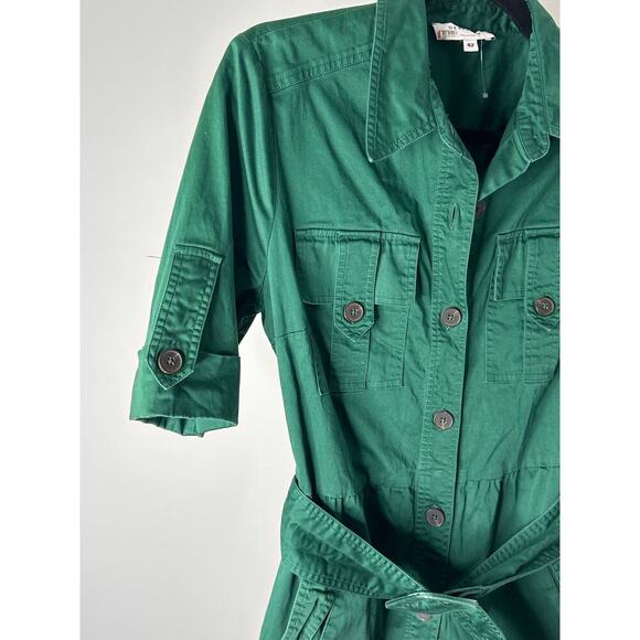 Derek Lam Evergreen Utility Dress Forest Green size 6 /42 - Picture 7 of 9